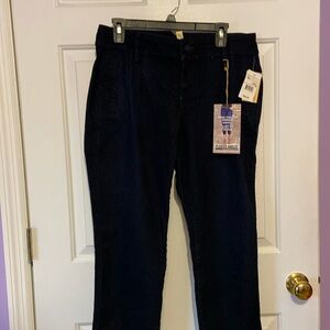 Fade to Blue dark wash pleated anklet jeans new size 10